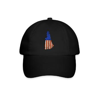 New Hampshire Home Usa flag gift - Baseball Cap - black/black - Front