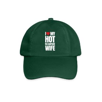 New Hampshire Ehefrau Geschenk - Baseballkappe - Flaschengrün - Vorne