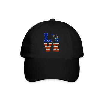 Dear Michigan Us flag gift - Baseball Cap - black/black - Front