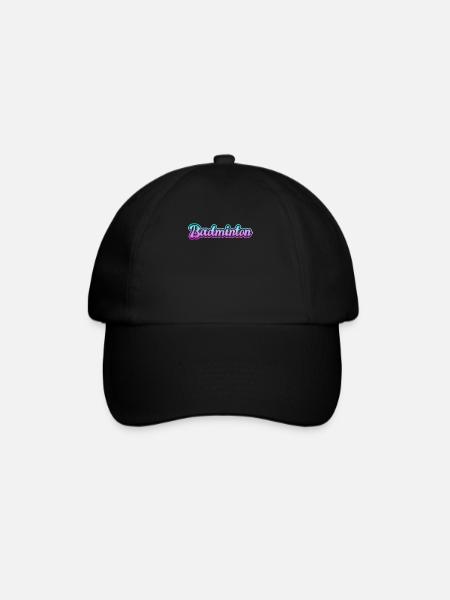 badminton - Baseballkappe - Schwarz/Schwarz