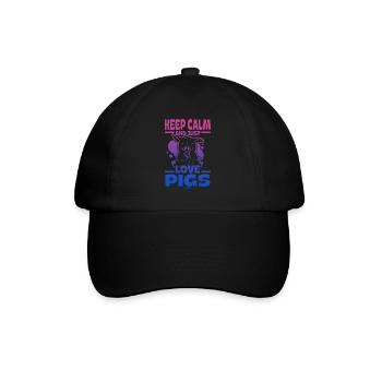 Pig Pig PigLet Sow Pigs Gift - Baseball Cap - black/black - Front