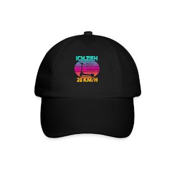 Ich zieh voll durch 20 km/h EScooter - Baseballkappe - Schwarz/Schwarz - Vorne