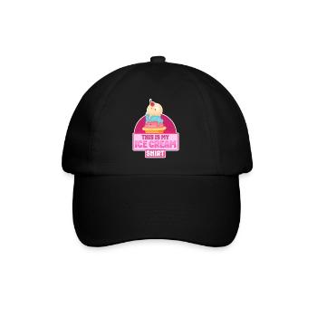 Cornet de crème glacée C’est ma glace - Casquette classique - noir/noir - Devant