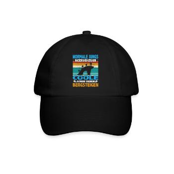 Witziger Bergsteiger Spruch für Jungs zum - Baseballkappe - Schwarz/Schwarz - Vorne