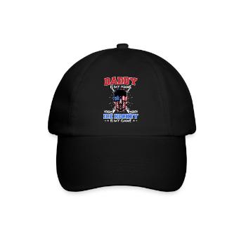 Papa est mon nom Hockey sur glace Mon jeu - Casquette classique - noir/noir - Devant