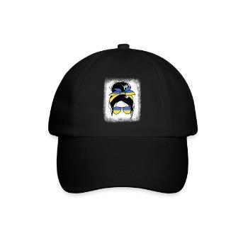 Ukraine Messy Bun Ukrainische Frau Geschenk Frauen - Baseballkappe - Schwarz/Schwarz - Vorne