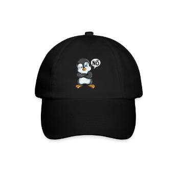Kaiserpinguin sagt Nö Unterwasserwelt Ozean Böse - Baseballkappe - Schwarz/Schwarz - Vorne