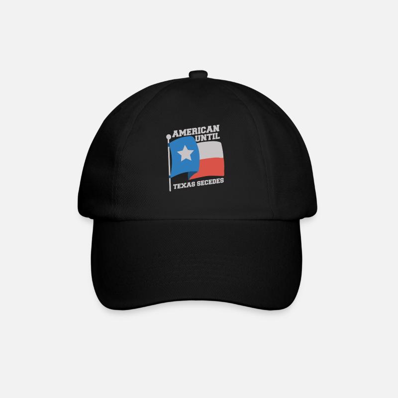 Amerikaner, bis Texas Texas gezogen hat, um sich a - Baseballkappe - Schwarz/Schwarz