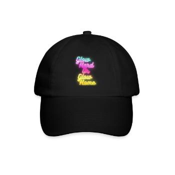 Glow Hard ou Glow Home - Casquette classique - noir/noir - Devant