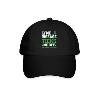 Lyme Disease Ticks Me Off Lyme Disease Awareness - Baseball Cap - black/black - Front