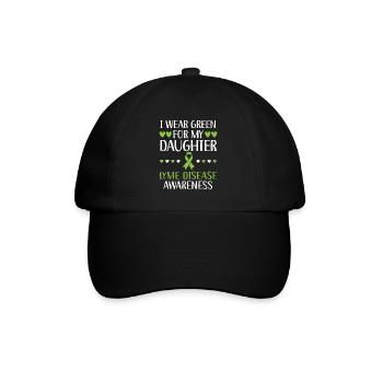 I Wear Green For My Daughter Lyme Disease - Baseball Cap - black/black - Front