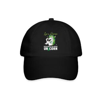 Lyme Disease Messed With The Wrong Unicorn - Baseball Cap - black/black - Front