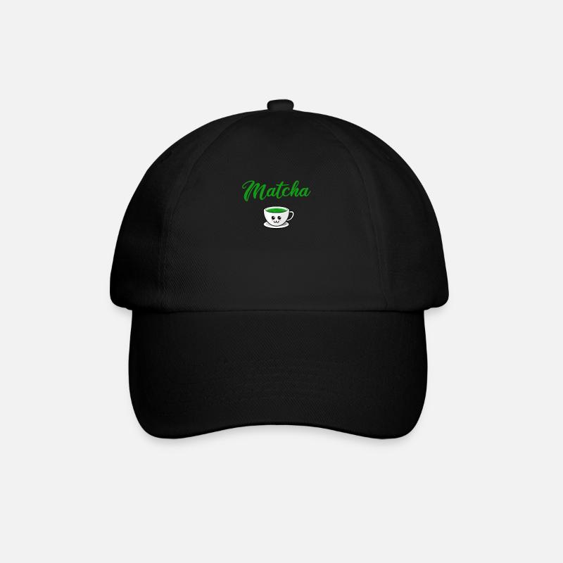 matcha, funny matcha - Baseball Cap - black/black