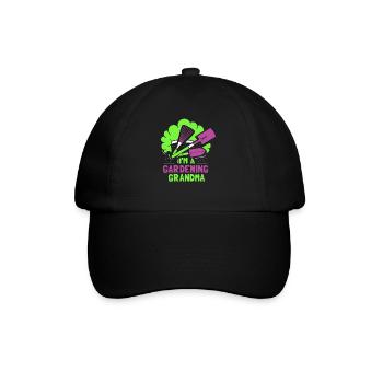 Ich Bin Eine Gärtnernde Oma Großmutter Garten - Baseballkappe - Schwarz/Schwarz - Vorne