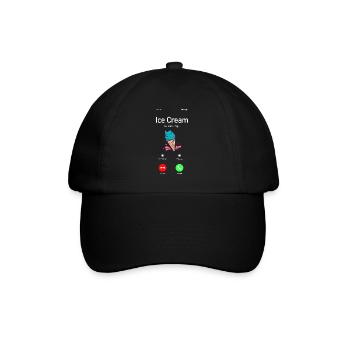 Ice Cream Phone Display Cone Ice - Baseball Cap - black/black - Front