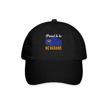 Stolz, Nevadaner zu sein USA Amerika Ich liebe Nevada - Baseballkappe - Schwarz/Schwarz - Vorne