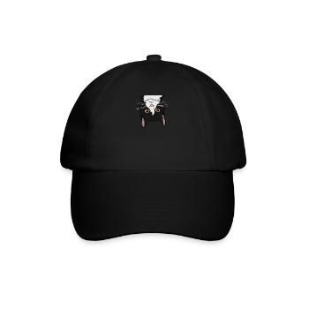 Peeking tuxedo cat Lady Geschenkkatze Mutter Tuxed - Baseballkappe - Schwarz/Schwarz - Vorne