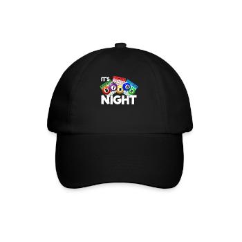 Ich bin Bingo Nacht Bingo -Spieler Gl�cksspiel Bin - Baseballkappe - Schwarz/Schwarz - Vorne