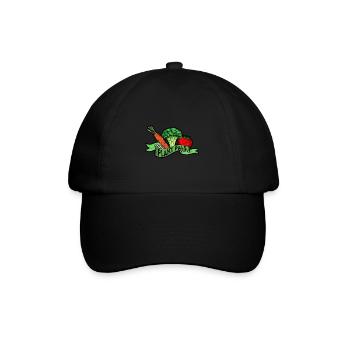 Vegan Power Plant Vegetarian Diet Veganism Veggies - Baseballkappe - Schwarz/Schwarz - Vorne