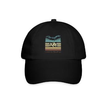 Vintage Retro I Hate People Quad Shirt - Casquette classique - noir/noir - Devant