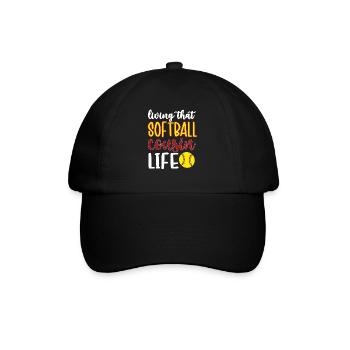 Proud Softball Cousin Softball Player Cousin - Baseball Cap - black/black - Front