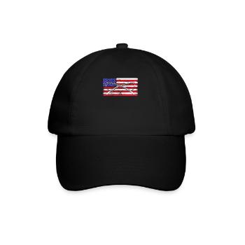 Canne à pêche Usa Flag - Casquette classique - noir/noir - Devant