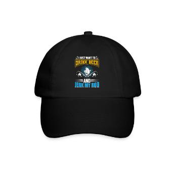Fish Beer Fishing Fishing Fishing - Baseball Cap - black/black - Front