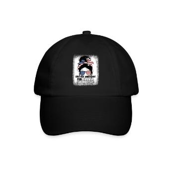 M�dchen wollen nur grundlegende Menschenrechte hab - Baseballkappe - Schwarz/Schwarz - Vorne