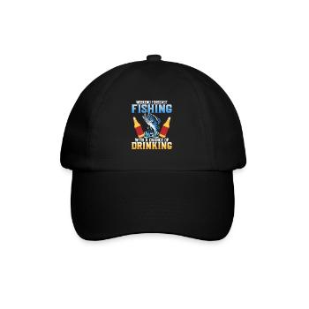 Weekend Forecast Fishing With A Chance Of Drinking - Baseball Cap - black/black - Front