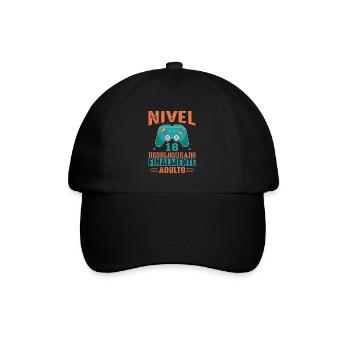 Niveau 18 Débloqué Anniversaire 18 Ans - Casquette classique - noir/noir - Devant
