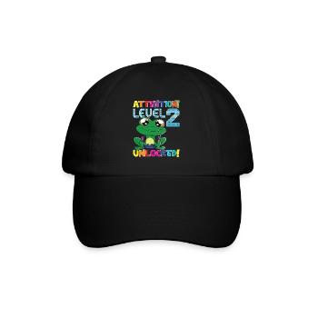 Attention Niveau 2 Anniversaire débloqué - Casquette classique - noir/noir - Devant