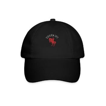 Yeehaw Cowboy Western Land Vintage Rodeo Riding - Baseball Cap - black/black - Front