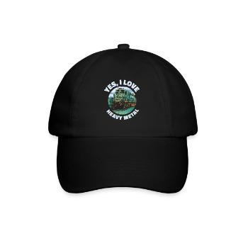 Zugverkehr Lokomotive Heavy Metal - Baseballkappe - Schwarz/Schwarz - Vorne