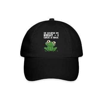 Bien sûr, j’ai raison, j’ai une grenouille - Casquette classique - noir/noir - Devant