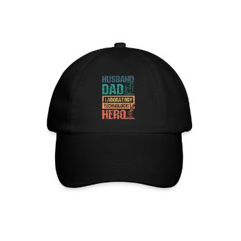 Mari papa technologue de laboratoire héros - Casquette classique - noir/noir - Devant