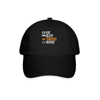 Eat Sleep Tennessee Repeat Cadeau - Casquette classique - noir/noir - Devant
