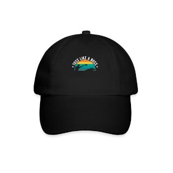 Toss Like A Boss Vintage Retro Cornhole Shirt - Baseball Cap - black/black - Front