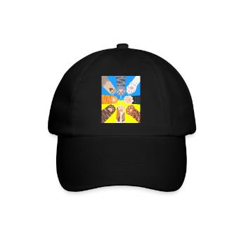 Signe de paix Cat Paws Drapeau ukrainien - Casquette classique - noir/noir - Devant