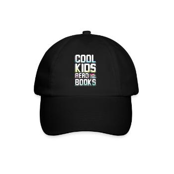 Les enfants cool lisent des livres - Casquette classique - noir/noir - Devant