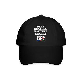 Play Sharply Bait the Sharks Poker Dealer Poker - Baseball Cap - black/black - Front