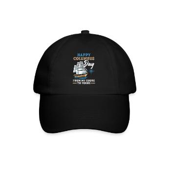Bonne journée de Christophe Colomb de mon rivage au vôtre - Casquette classique - noir/noir - Devant