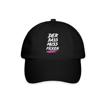 Der Bass Muss F***** Festival - Baseballkappe - Schwarz/Schwarz - Vorne
