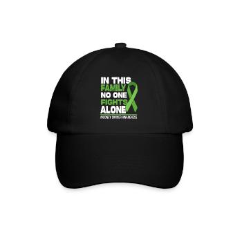 No One Fights Alone Family - Kidney Cancer - Baseballkappe - Schwarz/Schwarz - Vorne