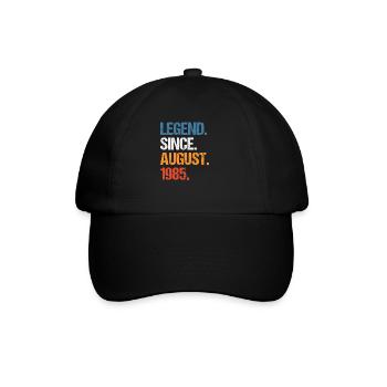 Légende depuis août 1985 Anniversaire - Casquette classique - noir/noir - Devant