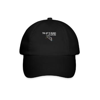 The Net Is Higher On Our Side Funny Pickleball Pla - Baseball Cap - black/black - Front