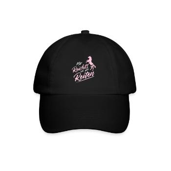 Reiten Reitsport Reiter Geschenk Pferde - Baseballkappe - Schwarz/Schwarz - Vorne