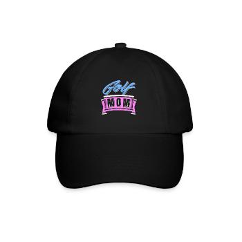 Golf Mom Awesome Retro Golfing T-Shirt Present - Baseball Cap - black/black - Front