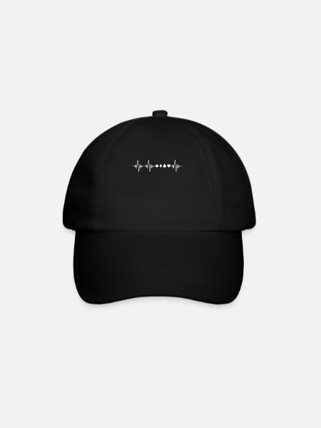 Poker Herzschlag - Baseballkappe - Schwarz/Schwarz