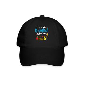 Enseignant C’est une belle journée pour enseigner - Casquette classique - noir/noir - Devant