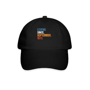 Legend Since September 1973 Birthday - Baseball Cap - black/black - Front